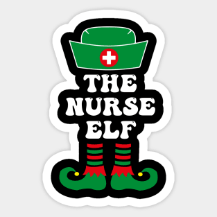 The Nurse Elf Sticker